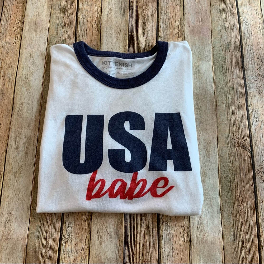 Kittenish by Jessie James Decker USA Babe Short sleeve tee shirt | size XL - Picture 8 of 8